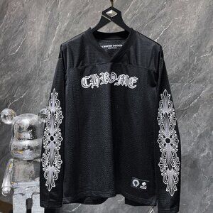 Black Chrome Hearts Long Sleeve Mesh Jersey